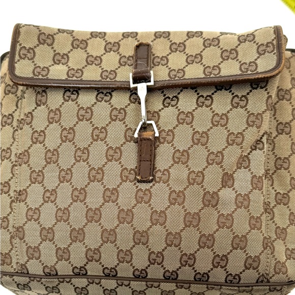 BARGAIN Gucci Brown Monogram Cross-Body Messenger Bag Quick/Easy Fix - Picture 1 of 6